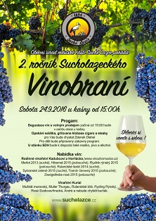 Pozvánka na 2. ročník Sucholazeckého vinobraní