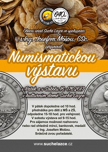 Pozvánka na numismatickou výstavu v kulturním domě