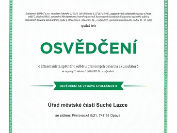 Na poště vzniklo místo zpětného odběru přenosných baterií a akumulátorů