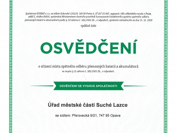 Na poště vzniklo místo zpětného odběru přenosných baterií a akumulátorů