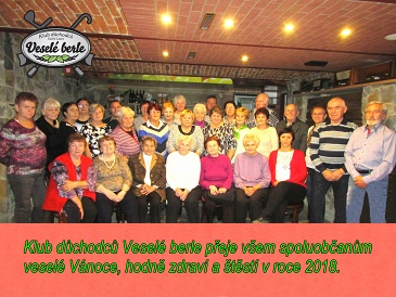 Klub důchodců přeje občanům veselé Vánoce