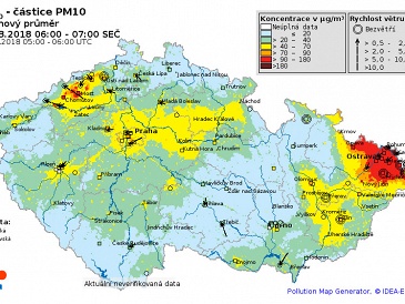 Smog zasáhl také Suché Lazce