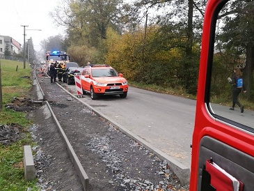 Požár osobního auta na ulici Přerovecká
