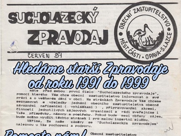 Suché Lazce hledájí starší výtisky Zpravodajů obce