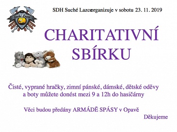 Sběr elektroodpadu a sběr plyšáků listopad 2019