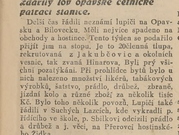 Zdařilý lov opavské četnické pátrací stanice
