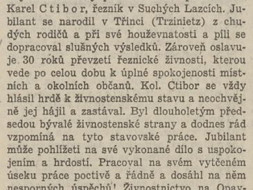 Karel Stibor padesátníkem