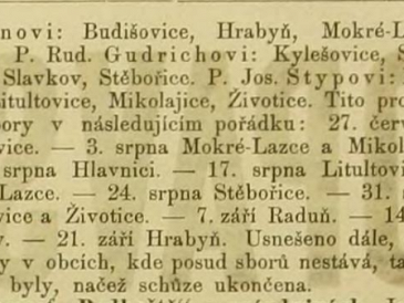 Výborová schůze župní jednoty hasičské v Opavě 20.7.1890