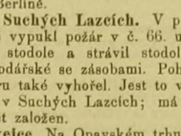 Oheň v domě č. 66 rolníka Val. Halšky