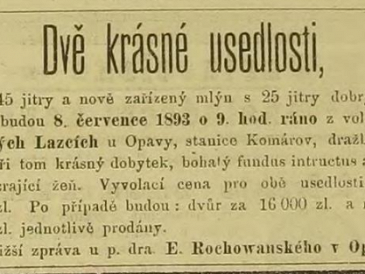 Dvě krásné usedlosti dvůr a mlýn