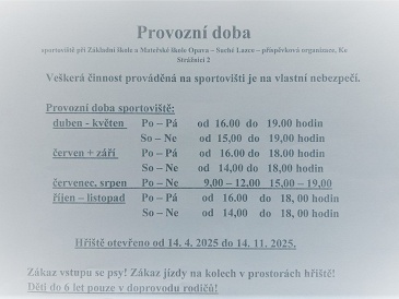 Školní hřiště je otevřeno pro sezónu 2025