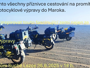 Pozvánka na přednášku Ivana Strkače - motocyklem v Maroku