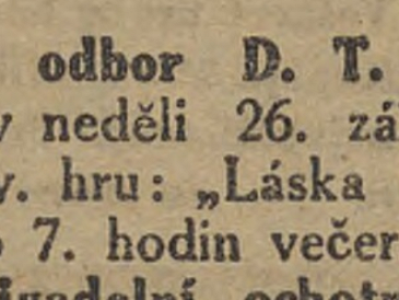 Pozvánka DTJ na hru - Láska kvete v každém věku