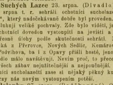 Sucholazečtí ochotníci sezhráli hru Furiant