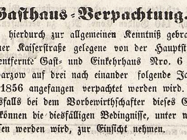 Nabídka pronájmu hostince na Hadrunku