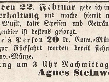 Pozvánka na taneční zábavu na Hadrunku