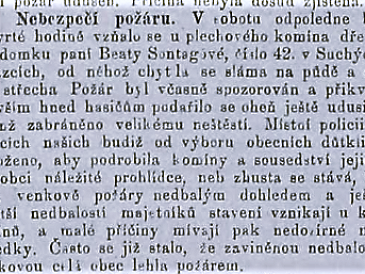 Požár u Beaty Sontagové z č. 42