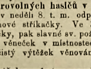 Pozvánka na svěcení stříkačky hasičské