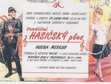 Pozvánka na tradiční HASIČSKÝ PLES 2005