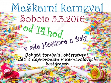 Dětský maškarní karneval 2016