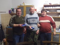 2. Ruda Volný, 1. Václav Pchálek, 3. Zdeněk Diehel