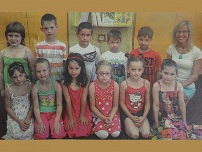 Fotka prvňáčků ze Suchých Lazců