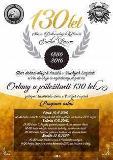 Pozvánka na oslavy 130. let trvání SDH Suché Lazce
