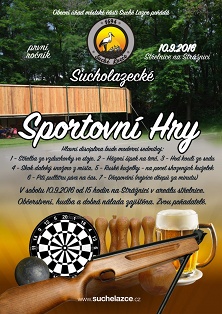 Pozvánka na 1. Obecní sportovní hry v Suchých Lazcích