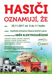 SDH Suché Lazce pořádá sběr elektrozařízení