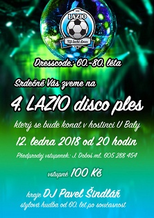 Pozvánka na 4. LAZIO disco ples
