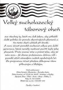 Pozvánka na veIký sucholazecký táborový oheň 2005