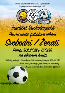 Pozvánka na posvícenecké fotbalové utkání Svobodní Ženatí 2018