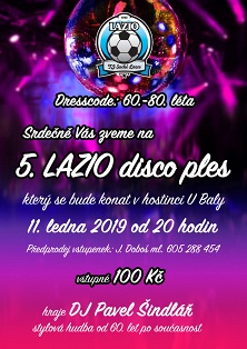Pozvánka na 5. LAZIO disco ples