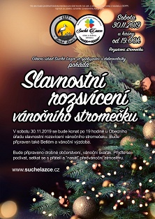 Pozvánka na rozsvícení vánočního stromečku 2019