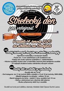 Pozvánka na Střelecký den pro veřejnost - Soutěž tříčlenných družstev 2020