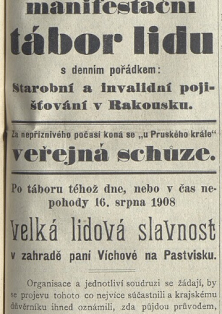 Manifestační tábor lidu v Kateřinkách 1908