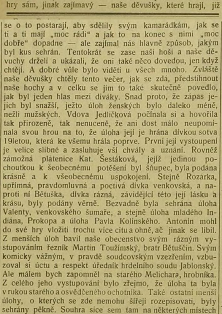 Spolek Palacký zahrál hru - Paličova dcera