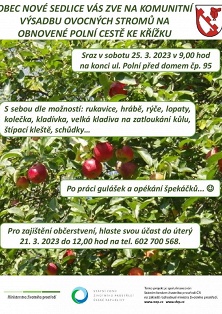 Pozvánka na komunitní výsadbu a obnovení staré cesty ke hraničnímu kříži