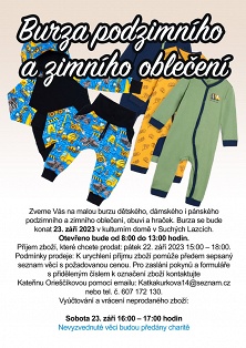 Pozvánka na burzu podzimního a zimního oblečení