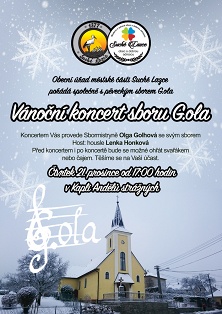 Pozvánka na Vánoční koncert sboru G.ola 2023