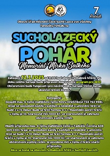 Pozvánka na Sucholazecký fotbalový turnaj 2025