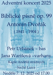 Pozvánka na Adventní koncert 2025 P. Urbánka