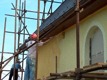 Renovace fasády kaple Andělů strážných Suché Lazce