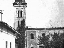 pohled na Komárovský kostel 1945