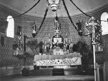 Původní interiér kaple od roku 1936 do roku 1952