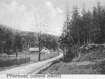 Hájenka Přerovec detail z pohlednice