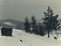 Přerovec, vpravo dům Tkačík nebo Fusek