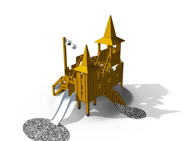 Vizualizace atrakce hrad zamčisko