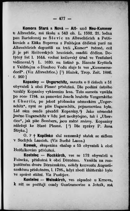 Vincenc Prasek: Historická topografie země Opavské - str. 131