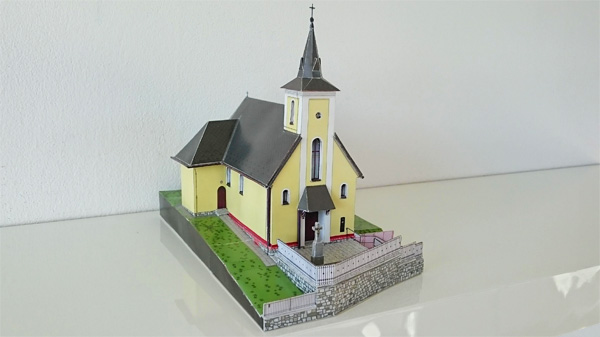vystřihovánka Kaple Andělů strážných